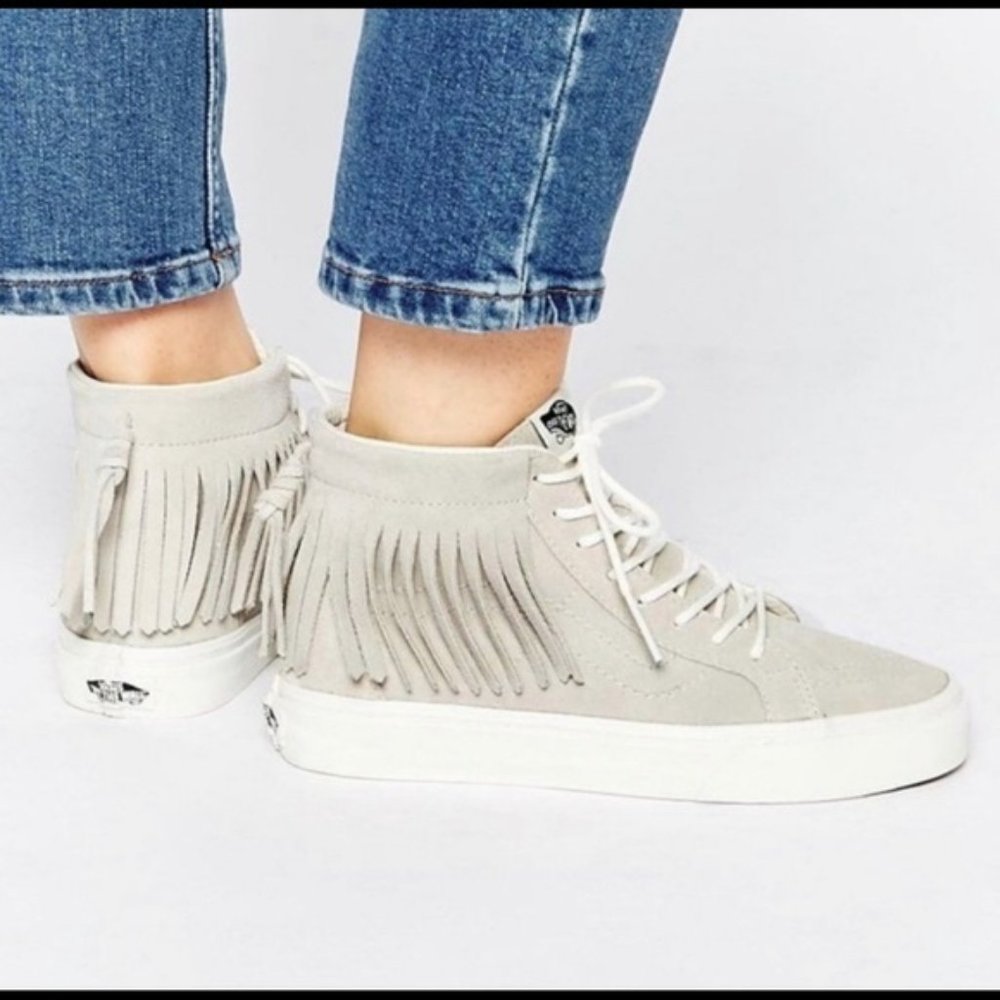 VANS Sk8-Hi Fringe Suede Moccasin Sneakers